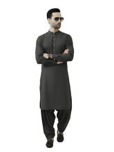 Nabeel & Aqeel Obsidian Charcoal Kurta Shalwar Set