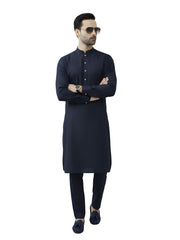 Nabeel & Aqeel Greyish Blue Kurta Pajama Set