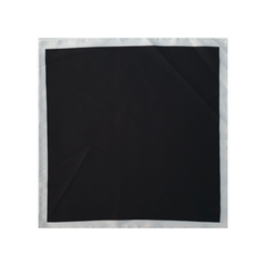 Nabeel & Aqeel 12" by 12" Classic Black & White Bordered Pocket Square