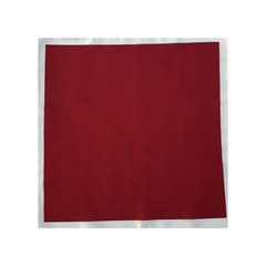 Nabeel & Aqeel 12" by 12" Burgundy & White Bordered Pocket Square