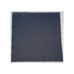 Nabeel & Aqeel 12" by 12" Navy & White Bordered Pocket Square