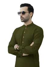 Nabeel & Aqeel Forest Olive Kurta Pajama Set