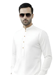 Nabeel & Aqeel Arctic White Shalwar Kameez Set