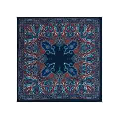 Nabeel & Aqeel 12" by 12" Blue Medallion Pocket Square