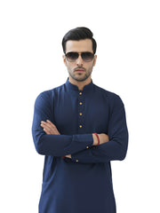 Nabeel & Aqeel Midnight Navy Classic Kurta Shalwar Set
