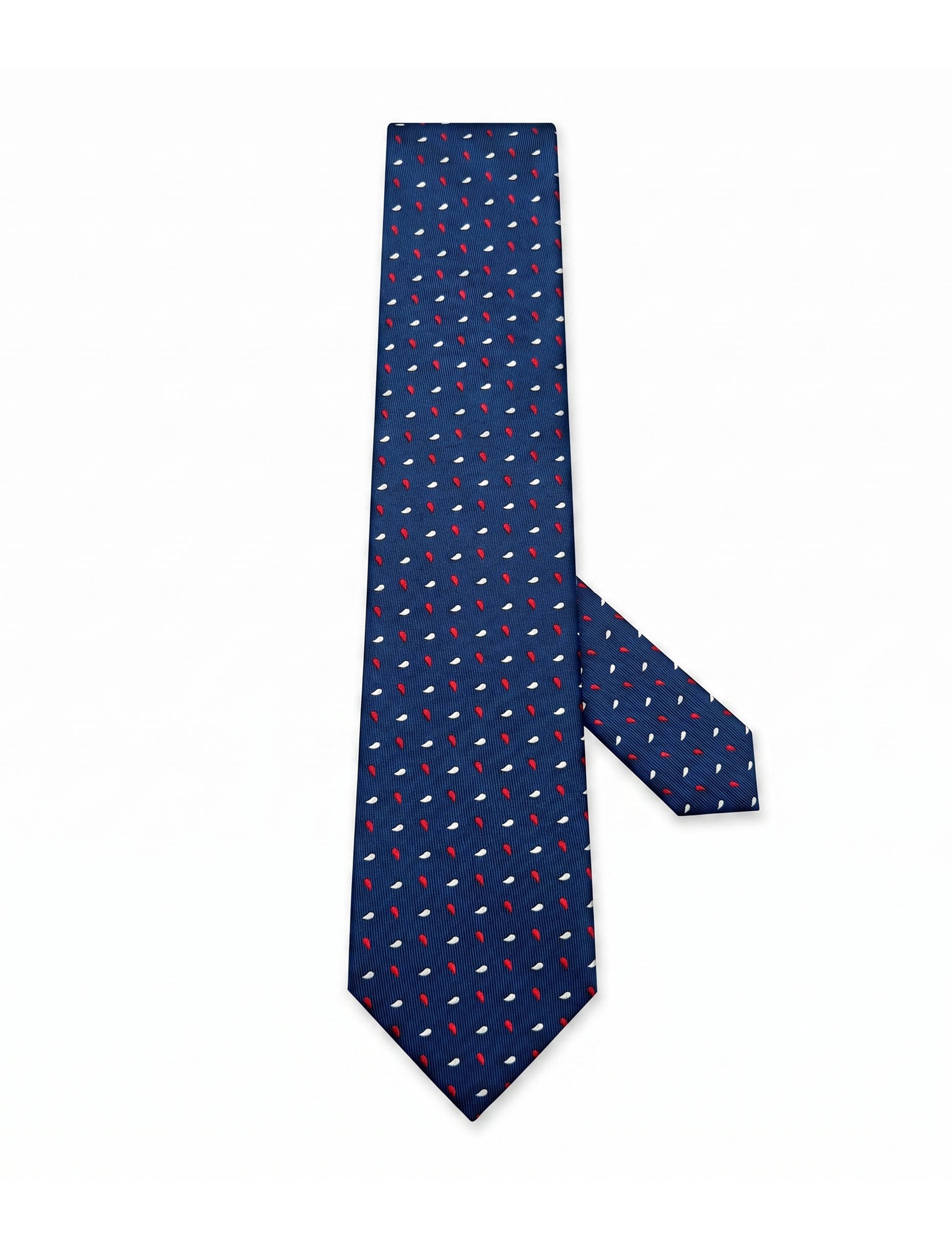 Nabeel & Aqeel Navy Blue Micro Teardrop Pin Dot Tie