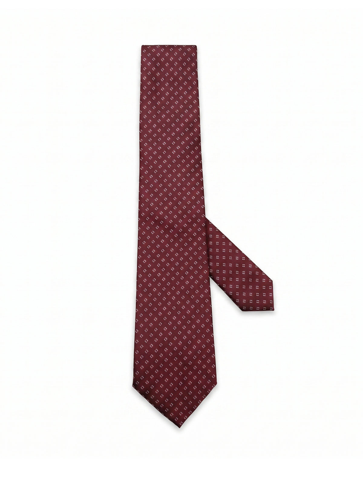 Nabeel & Aqeel Burgundy Micro Square Grid Check Tie