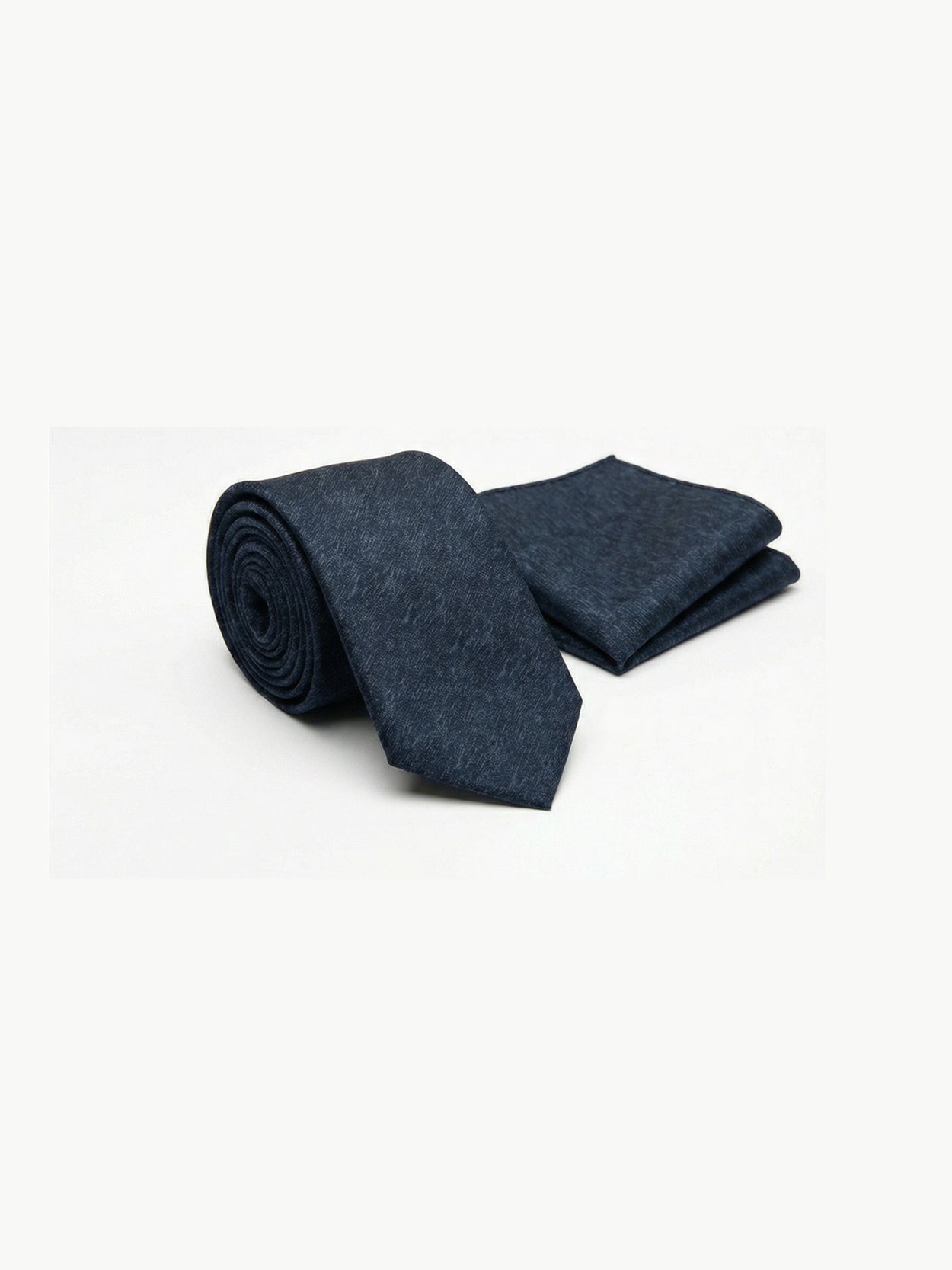Nabeel & Aqeel Navy Blue Tie with Pocket Square