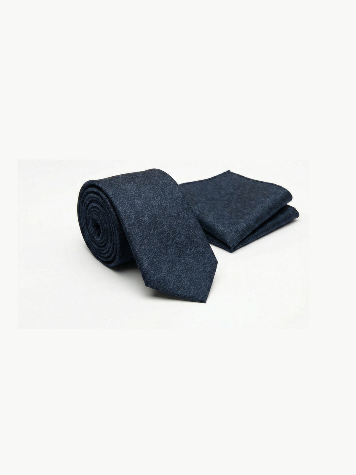 Nabeel & Aqeel Navy Blue Tie with Pocket Square