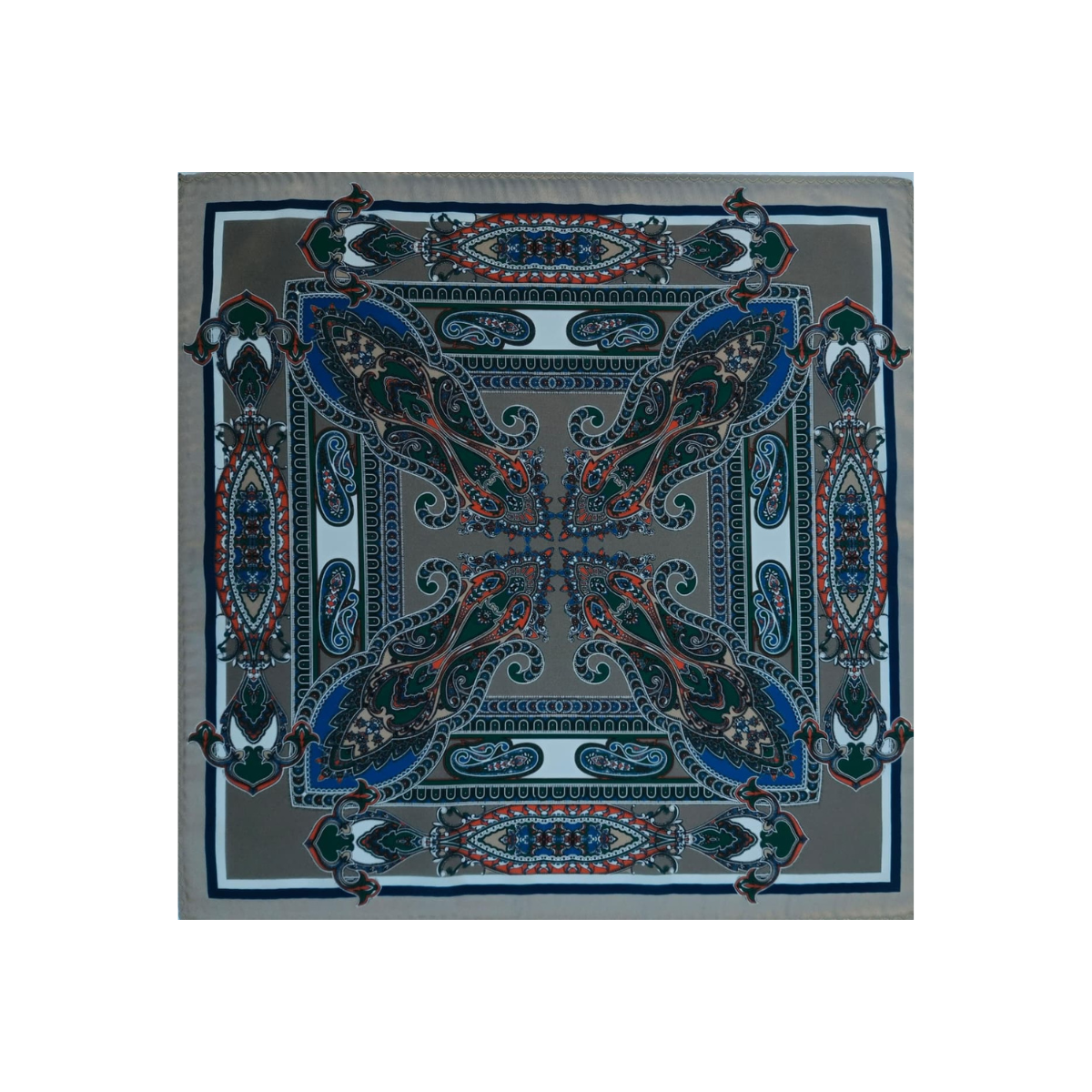 Nabeel & Aqeel 12" by 12" Multicolor Paisley Pocket Square