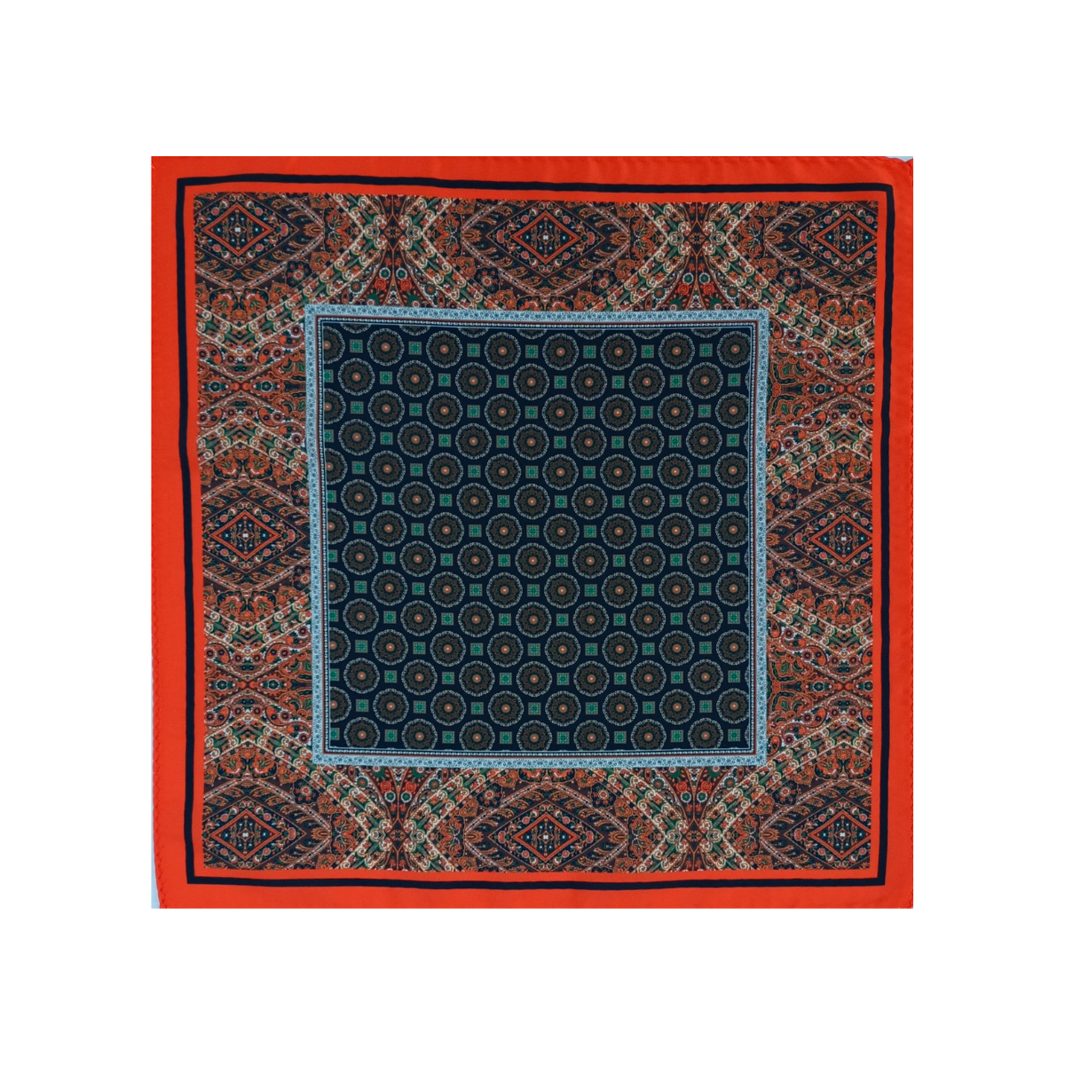 Nabeel & Aqeel 12" by 12" Multicolor Geometric Pocket Square
