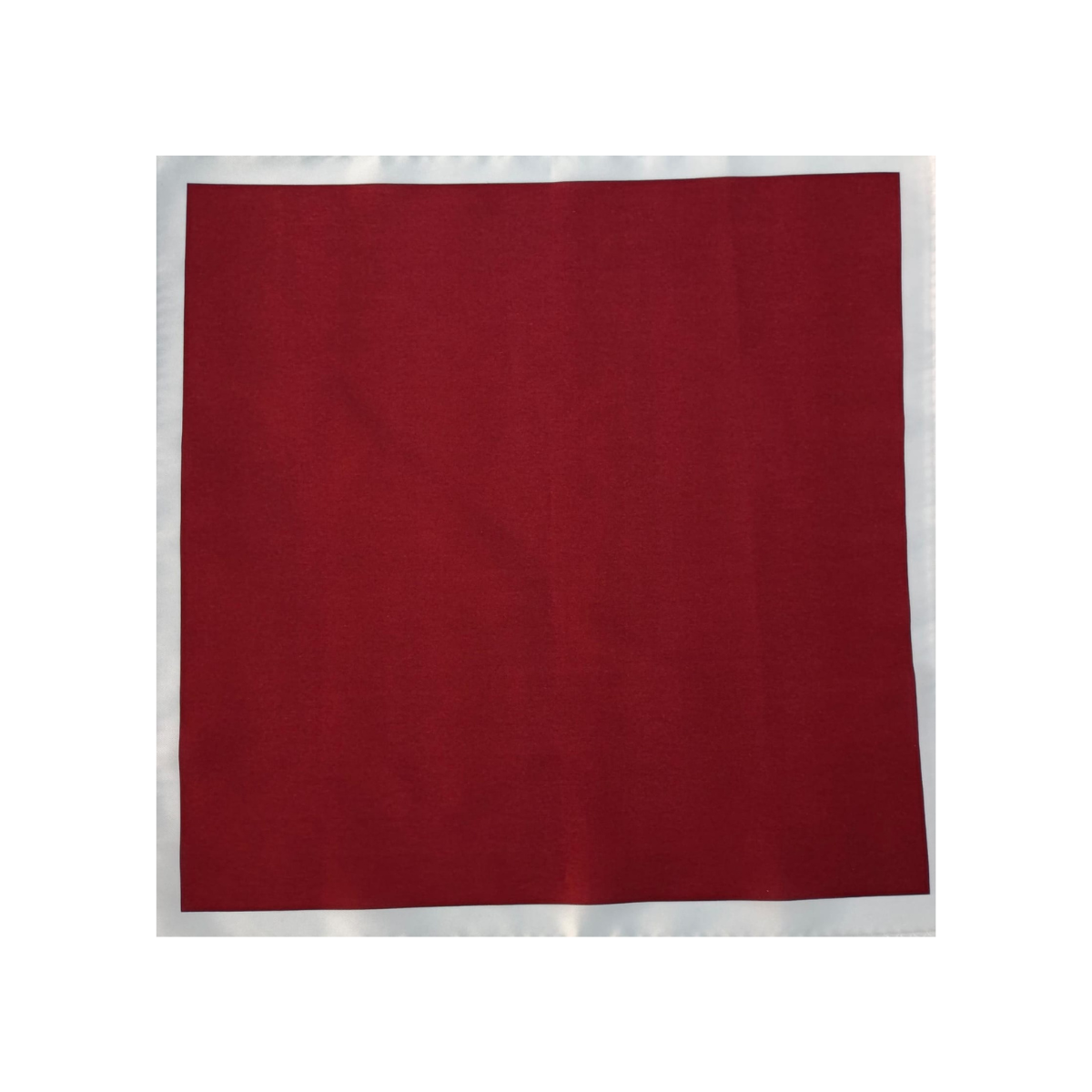 Nabeel & Aqeel 12" by 12" Burgundy & White Bordered Pocket Square