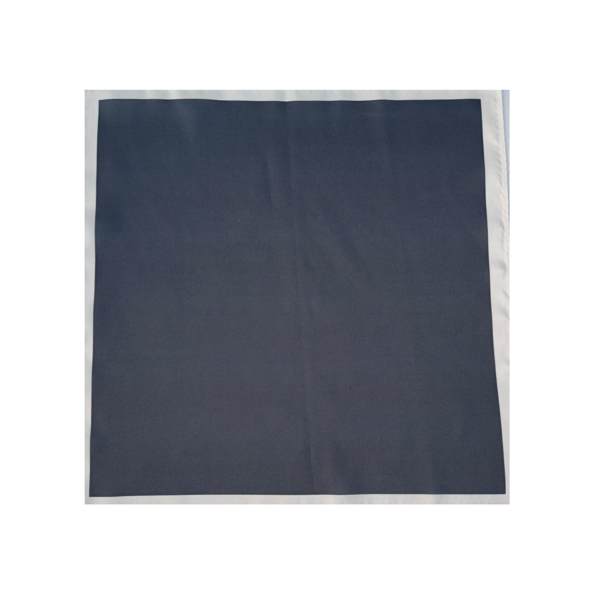 Nabeel & Aqeel 12" by 12" Navy & White Bordered Pocket Square