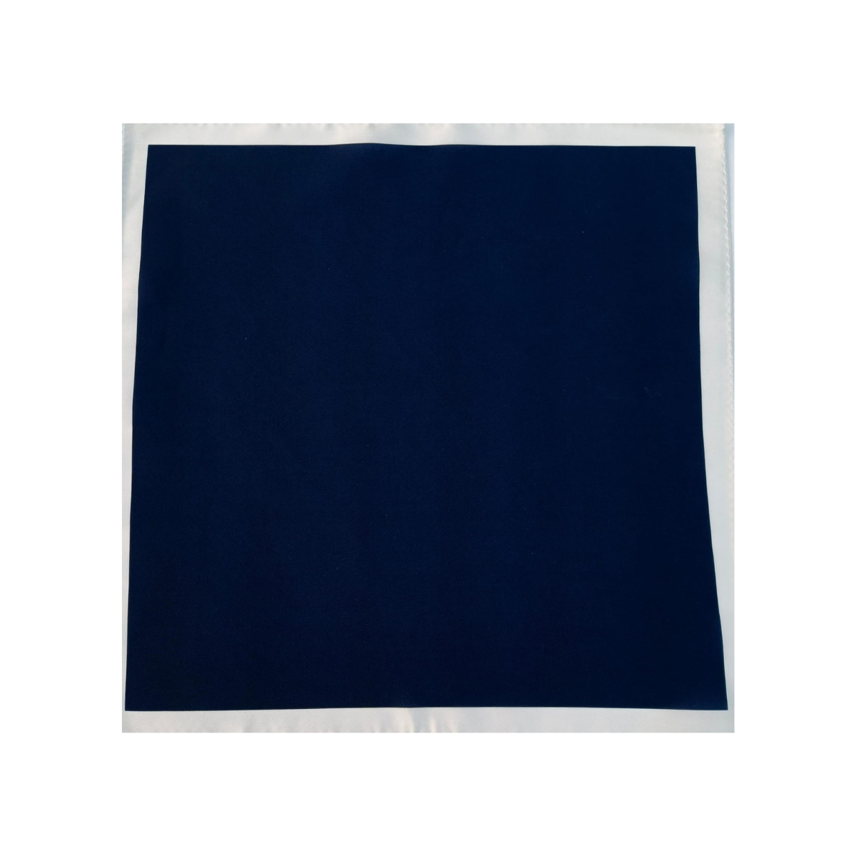 Nabeel & Aqeel 12" by 12" Midnight Navy & White Bordered Pocket Square