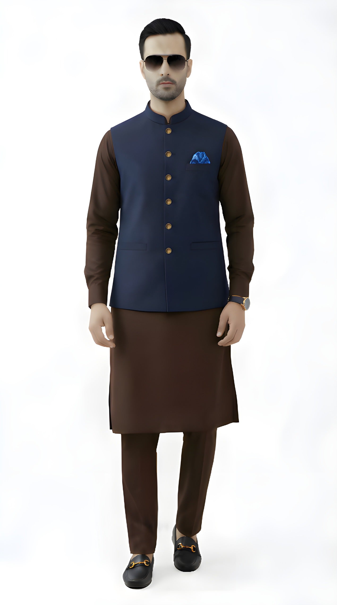 Nabeel & Aqeel Imperial Navy Executive Waistcoat