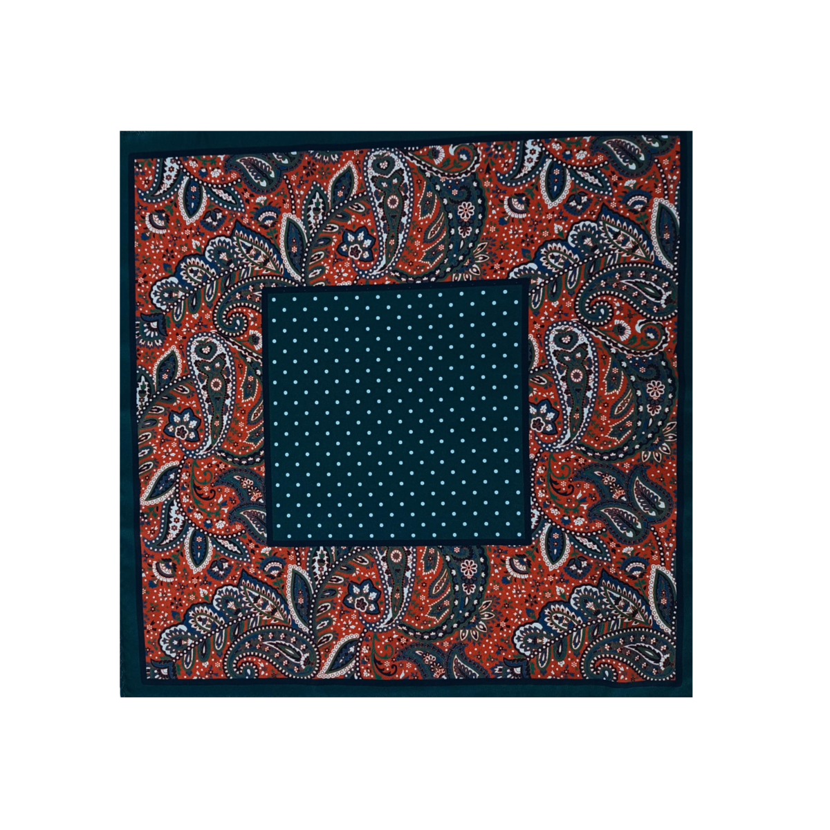 Nabeel & Aqeel 12" by 12" Blue Medallion Pocket Square