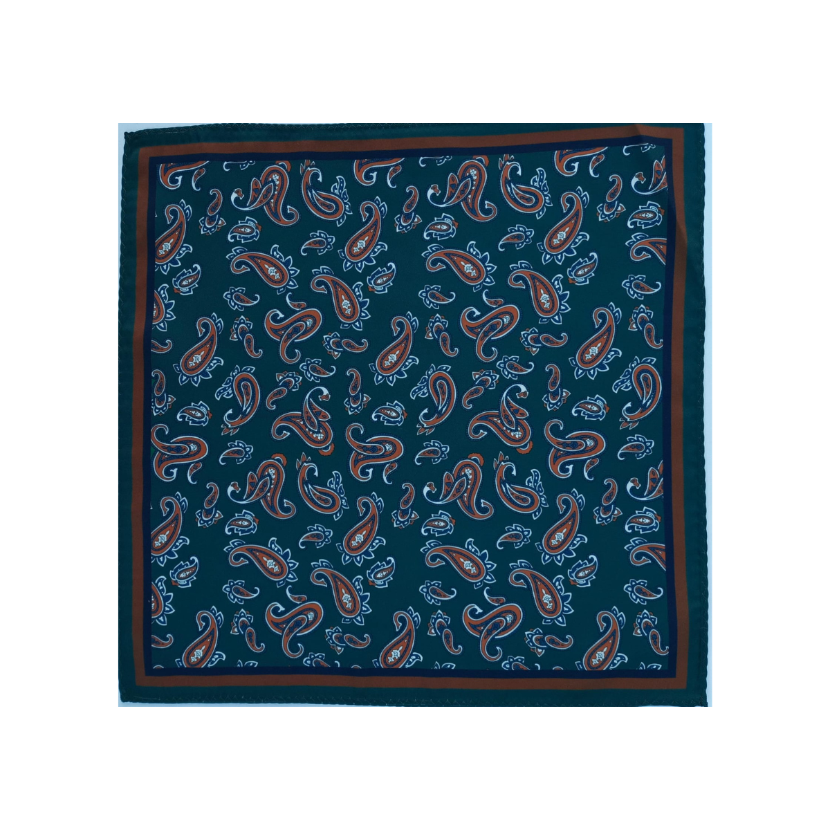 Nabeel & Aqeel 12" by 12" Blue Paisley Pocket Square