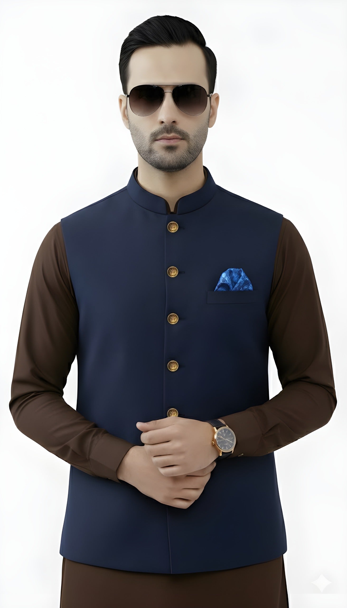 Nabeel & Aqeel Imperial Navy Executive Waistcoat