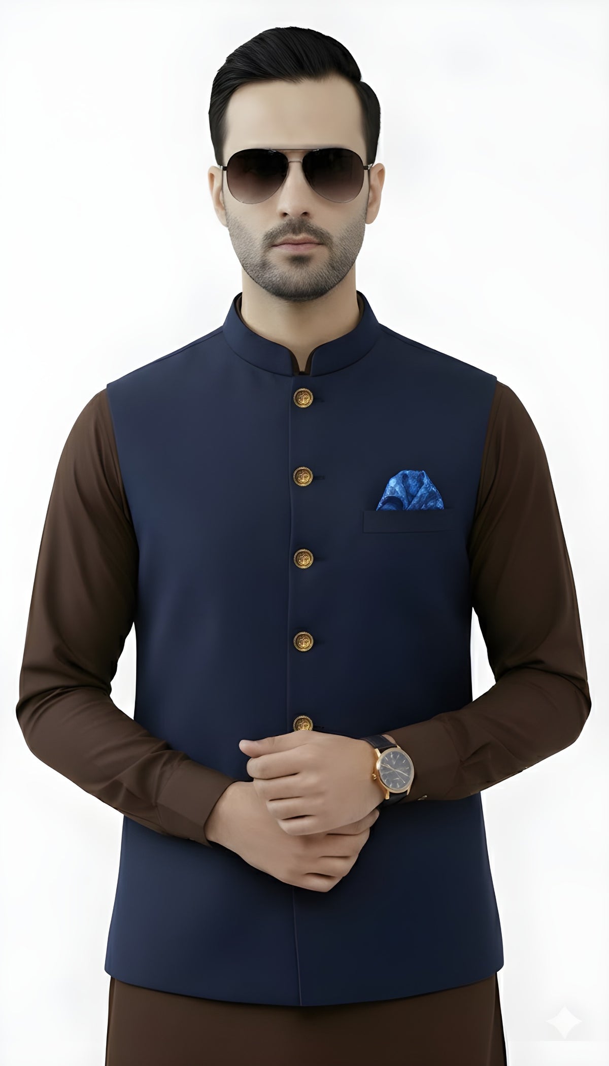 Nabeel & Aqeel Imperial Navy Executive Waistcoat