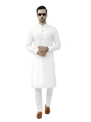 Nabeel & Aqeel Arctic White Kurta Pajama Set