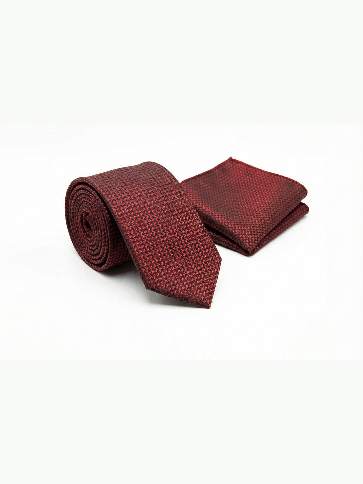 Nabeel & Aqeel  Deep Maroon Tie with Pocket Square