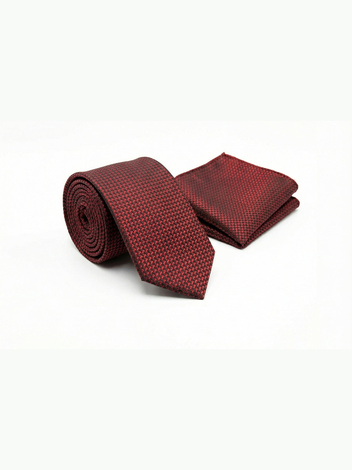 Nabeel & Aqeel  Deep Maroon Tie with Pocket Square