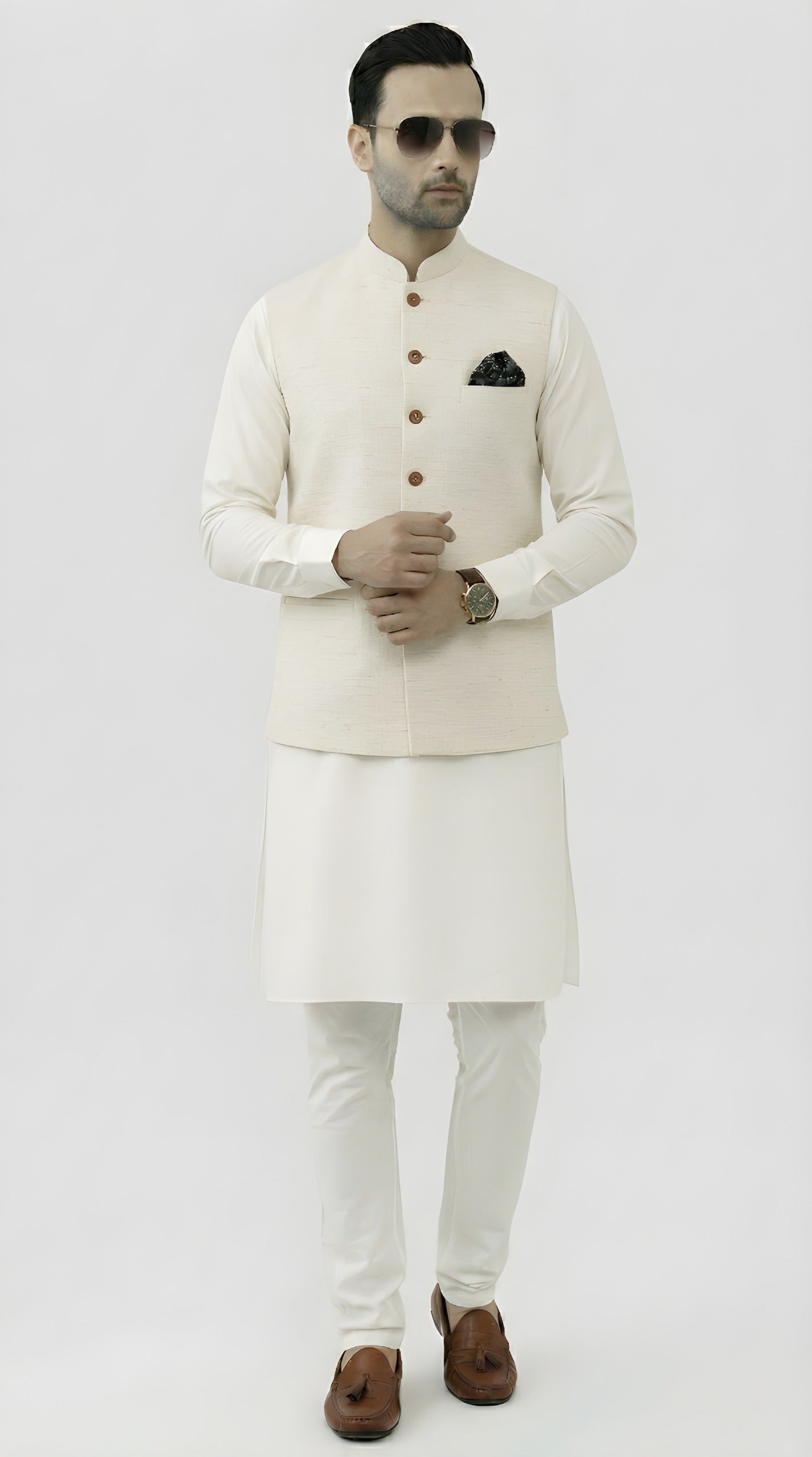Nabeel & Aqeel Sage Garden Executive Waistcoat